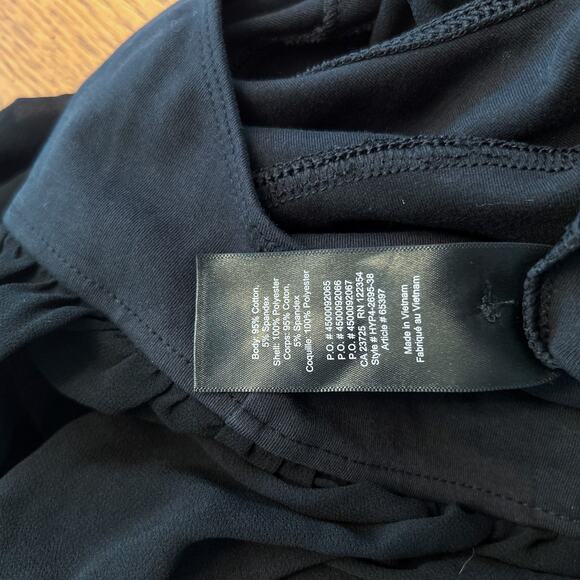 Wilfred Women's Small Bodysuit Black Sheer Longsleeve‎ Round Neck Slit Back (16) - Picture 4 of 8